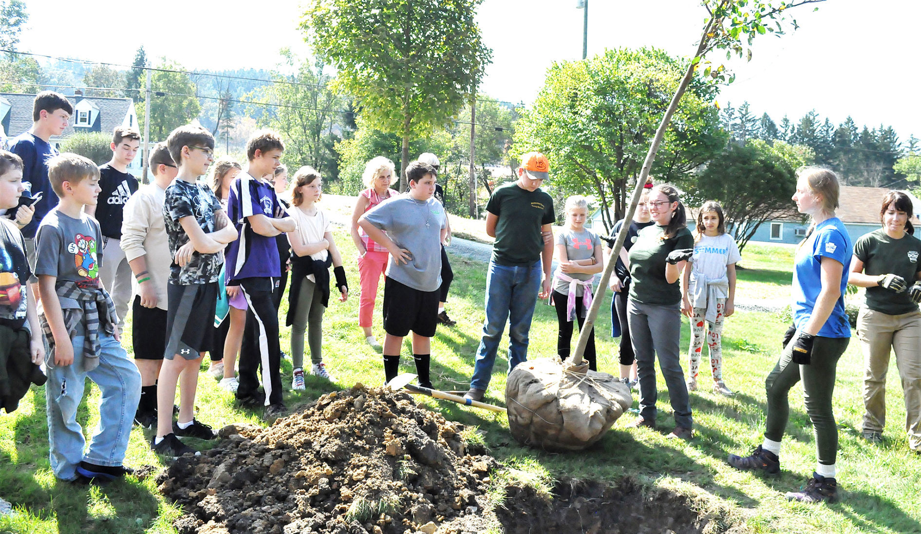 LVMS students help plant trees